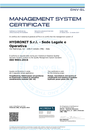 Hydronit ISO_SITO الشهادات  hydronit